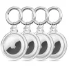  Techsuit - (4 darabos) Biztonságos Tartó Szilikon (CT15) - Apple AirTag Tok - Átlátszó tok