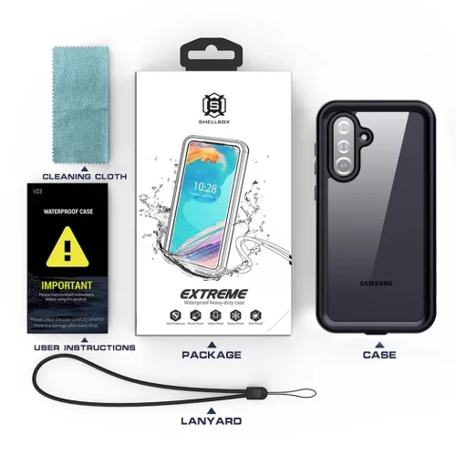 ShellBox - Vízálló IP68 tok - Samsung Galaxy S25 Plus - Fekete-5949419276079 7 kép