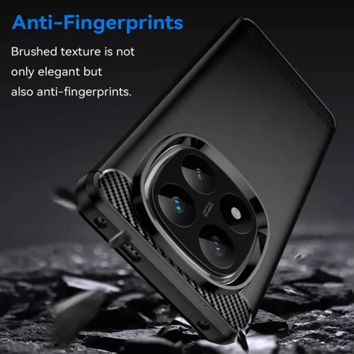  Techsuit - Szénszálas Szilikon - Xiaomi Poco F7 Ultra - Fekete tok-5949419276246 3 kép