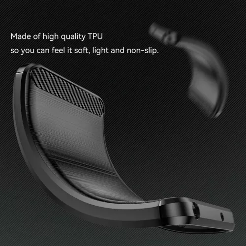  Techsuit - Szénszálas Szilikon - Xiaomi Poco F7 Ultra - Fekete tok-5949419276246 8 kép