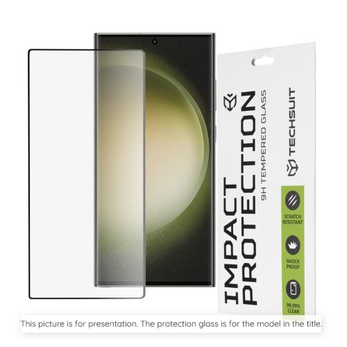  Techsuit - 111D Teljes Kijelzőtakaró / Teljes Ragasztású Üveg - Samsung Galaxy S25 Edge - Fekete üvegfólia