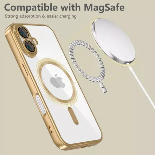  Techsuit - Luxus Kristály MagSafe - iPhone 16e - Ezüst tok-5949419277403 4 kép