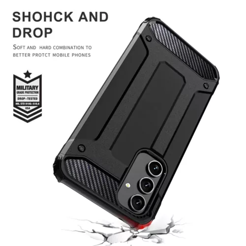 Techsuit - Hibrid Páncél - Samsung Galaxy S25 Edge - Fekete tok-5949419277625 5 kép