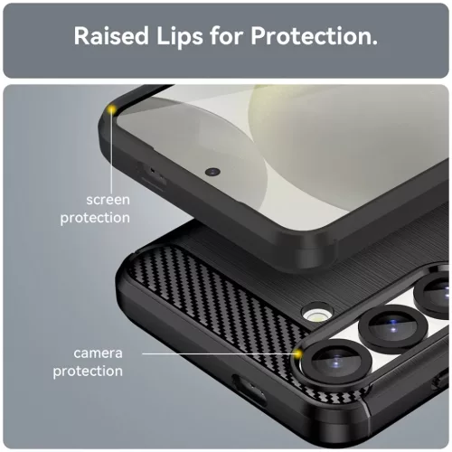 Techsuit - Karbonszilikon - Samsung Galaxy S25 Edge - Fekete tok-5949419277601 4 kép