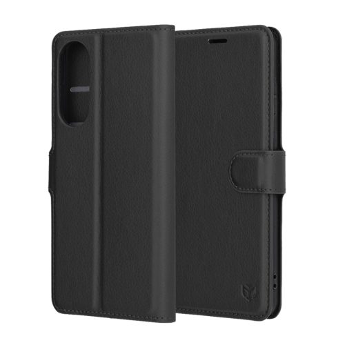  Techsuit - Bőr Tok - Samsung Galaxy S25 Edge - Fekete tok