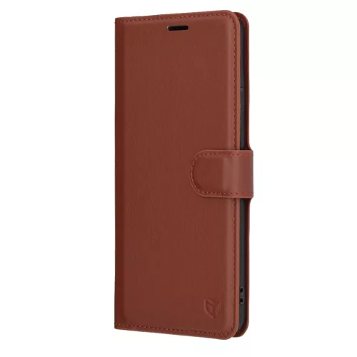 Techsuit - Bőr Tok - Samsung Galaxy S25 Edge - Barna tok-5949419277526 4 kép