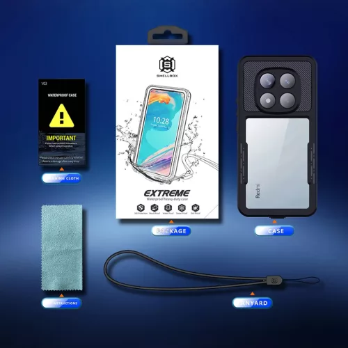 ShellBox - Vízálló IP68 Tok - Xiaomi Redmi Note 14 Pro 5G / Poco X7-5949419277724 7 kép