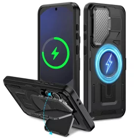    Techsuit - CamVault MagSafe - Samsung Galaxy S24 FE - Fekete tok