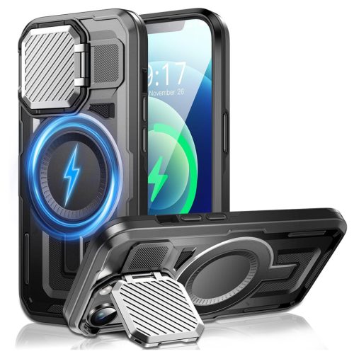  Techsuit - CamVault MagSafe - iPhone 12 / iPhone 12 Pro - Fekete tok-5949419277885 2 kép