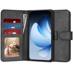    Techsuit - Naplófüzet - Oppo Reno13 Pro - Fekete tok fliptok