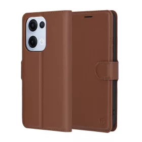  Techsuit - Bőr Folio - Oppo Reno13 - Barna tok