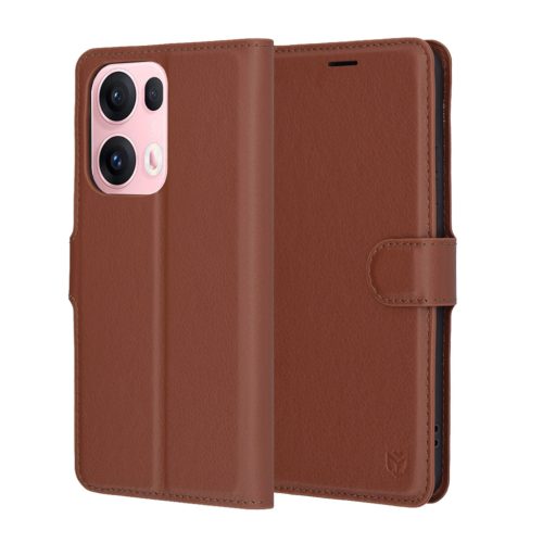  Techsuit - Bőr Tok - Oppo Reno13 Pro - Barna tok-5949419278349 7 kép
