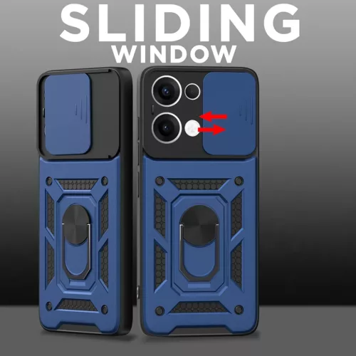  Techsuit - CamShield Sorozat - Oppo Reno13 - Kék tok-5949419278233 4 kép