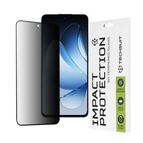    Techsuit - 111D Privacy Teljes Ragasztás - Oppo Reno13 - Fekete üvegfólia