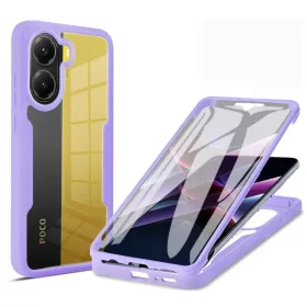    Techsuit - ColorVerse 360 sorozat + Képernyővédő - Xiaomi Poco X7 Pro - Lila tok