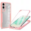  Samsung Galaxy S25 Edge rózsaszín Techsuit ColorVerse 360 sorozat + képernyővédő tok