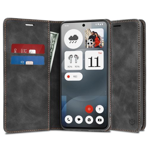  Techsuit - Kényelmes Borítás - Nothing Phone (3a) - Fekete tok-5949419280687 7 kép