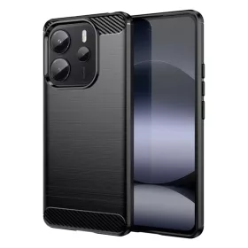    Techsuit - Szénszilikon - Xiaomi Redmi Note 14 4G (164,84 x 78,15 x 8,16 mm) - Fekete tok