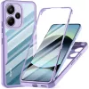  Techsuit - ColorVerse 360 Sorozat + Képernyővédő - Xiaomi Redmi Note 14 4G (164,84 x 78,15 x 8,16 mm) - Lila tok