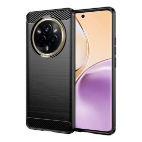  Techsuit - Karbon Szilikon - Realme 14 Pro - Fekete tok