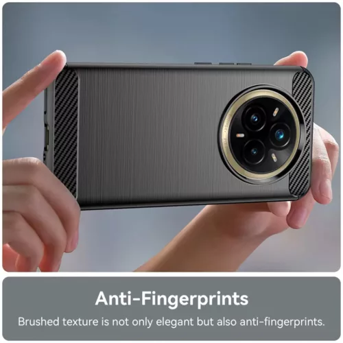  Techsuit - Szénszilikon - Realme 14 Pro+ - Fekete tok-5949419279124 3 kép