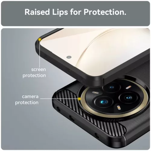  Techsuit - Szénszilikon - Realme 14 Pro+ - Fekete tok-5949419279124 4 kép