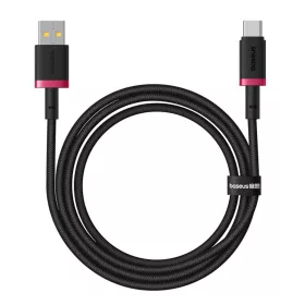   Baseus - Dura Series adatkábel (P10377802U01-01) - USB - Type-C, Gyors töltés, 60W, 480Mbps, Nejlon, 1m - Piros / Fekete