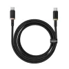 Baseus - Dura Series adatkábel (P10377803U01-02) - MacBookhoz, Type-C, gyorstöltés, PD 100W, 480 Mbps, 2m - Arany/Fekete