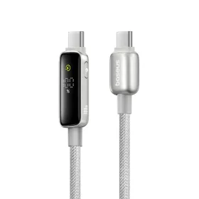   Baseus - Vipow adatkábel (P10381802851-01) - Type-C, Gyors töltés, Kijelző, Alvó mód, 100W, 2m - Galaxy Natural Titanium