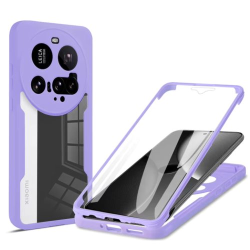  Techsuit - ColorVerse 360 Sorozat + Képernyővédő - Xiaomi 15 Ultra - Lila tok
