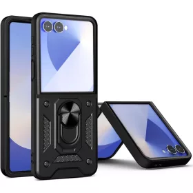    Samsung Galaxy Z Flip7 Techsuit CamShield sorozat Fekete tok