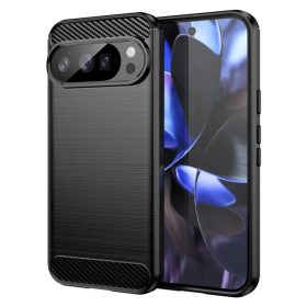   Google Pixel 10 / 10 Pro - Techsuit - Karbonszilikon tok - Fekete