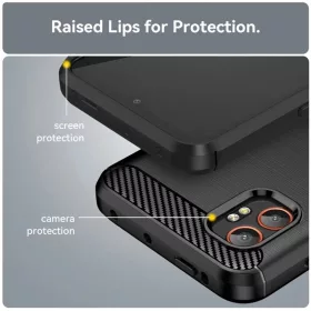  Techsuit - Szénszilikon - Samsung Galaxy Xcover7 Pro - Fekete tok-5949419282797 2 kép