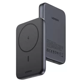   Ugreen - Vezeték nélküli Power Bank PB561 (25919) - MagSafe, Gyors töltés, 10000mAh, Type-C, PD20W, 5V/3A - Szürke