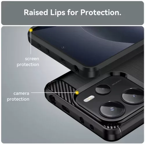  Techsuit - Szén Szilikon - Xiaomi Redmi Note 14S - Fekete-5949419284951 4 kép
