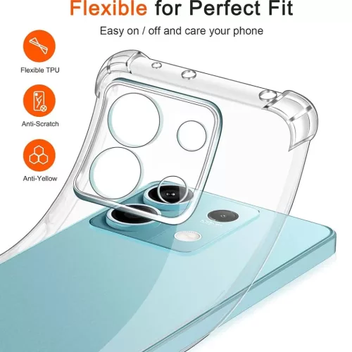  Techsuit - Ütésálló Átlátszó Szilikon - Xiaomi Redmi Note 14S -5949419284944 3 kép