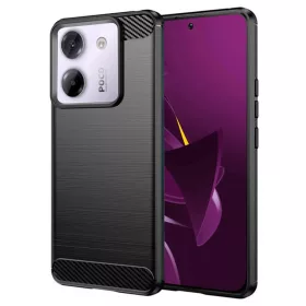  Techsuit - Szén-szilikon - Xiaomi Poco M7 Pro 5G - Fekete tok-5949419285880 1 kép