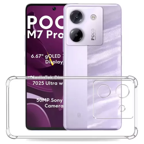  Techsuit - Ütésálló Átlátszó Szilikon - Xiaomi Poco M7 Pro 5G -5949419285873 2 kép