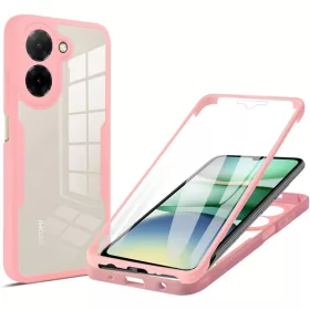    Xiaomi Redmi A5 4G rózsaszín Techsuit ColorVerse 360 sorozatú tok képernyővédővel
