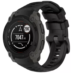  Techsuit - 22 mm-es óraszíj (W076) - Garmin Instinct E 45 mm - Feke-5949419286160 1 kép