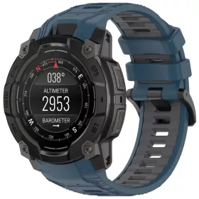    Techsuit - Óraszíj 22mm (W077) - Garmin Instinct 3 45mm / Instinct 3 45 Solar - Tengerészkék