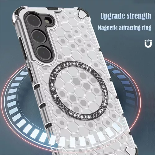  Honor Magic7 Lite / X9c Fekete Techsuit HoneyComb Shield MagSafe tok-5949419287679 4 kép