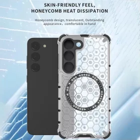 Techsuit - HoneyComb Pajzs MagSafe - Oppo Reno13 - Fekete tok-5949419287532 2 kép