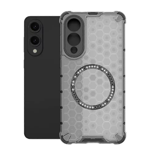  Techsuit - HoneyComb Shield MagSafe - Samsung Galaxy S25 Edge - Feket-5949419287174 2 kép