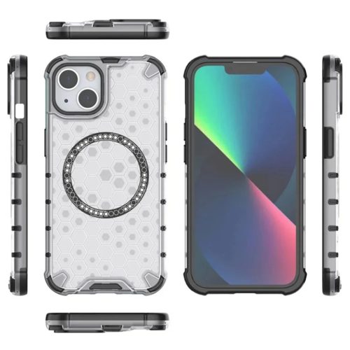  iPhone 13 Fehér Techsuit HoneyComb Pajzs MagSafe tok-5949419286986 5 kép