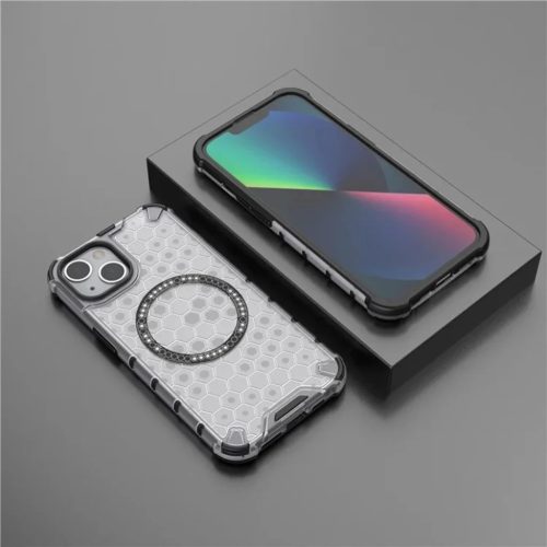  iPhone 13 Fehér Techsuit HoneyComb Pajzs MagSafe tok-5949419286986 6 kép