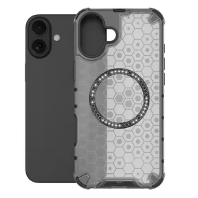  Techsuit - HoneyComb Pajzs MagSafe - iPhone 16 - Fekete tok-5949419286856 2 kép