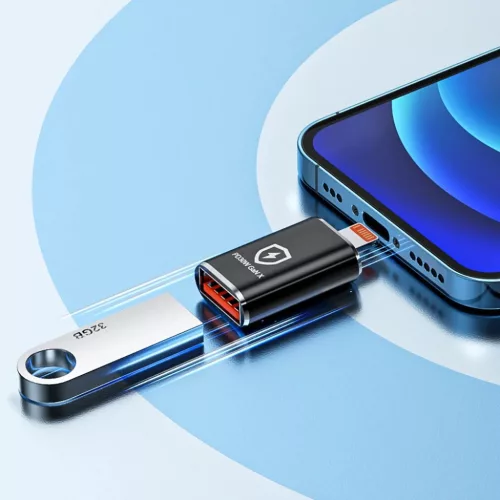 Techsuit - OTG Adapter HyperPort (A6) - USB3.0-ról Lightning-re, PD30-5949419288058 6 kép
