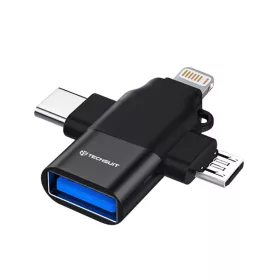 Techsuit - Prémium OTG Adapter SoundVoltX (A17) - 4 az 1-ben, USB-rő-5949419288188 1 kép
