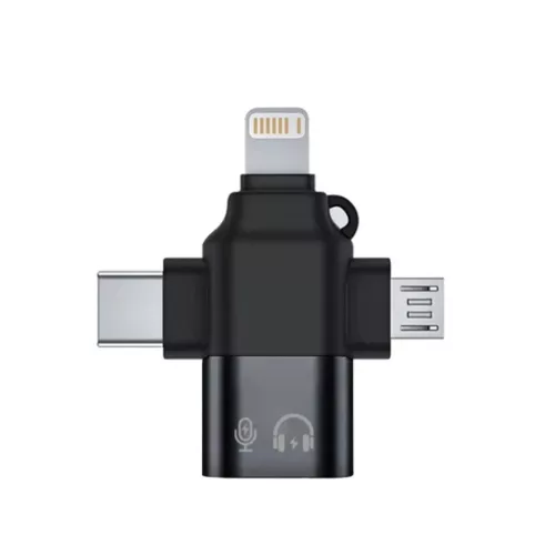 Techsuit - Prémium OTG Adapter SoundVoltX (A17) - 4 az 1-ben, USB-rő-5949419288188 3 kép